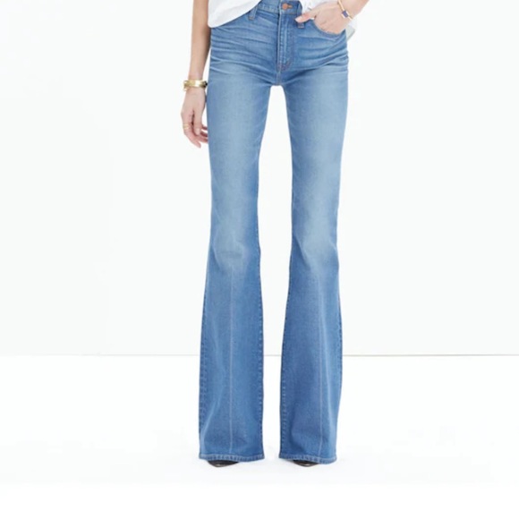 Madewell Flea Market Flares • 70s High Rise Flare Jeans • Faded Blue Size 25 - Picture 9 of 11